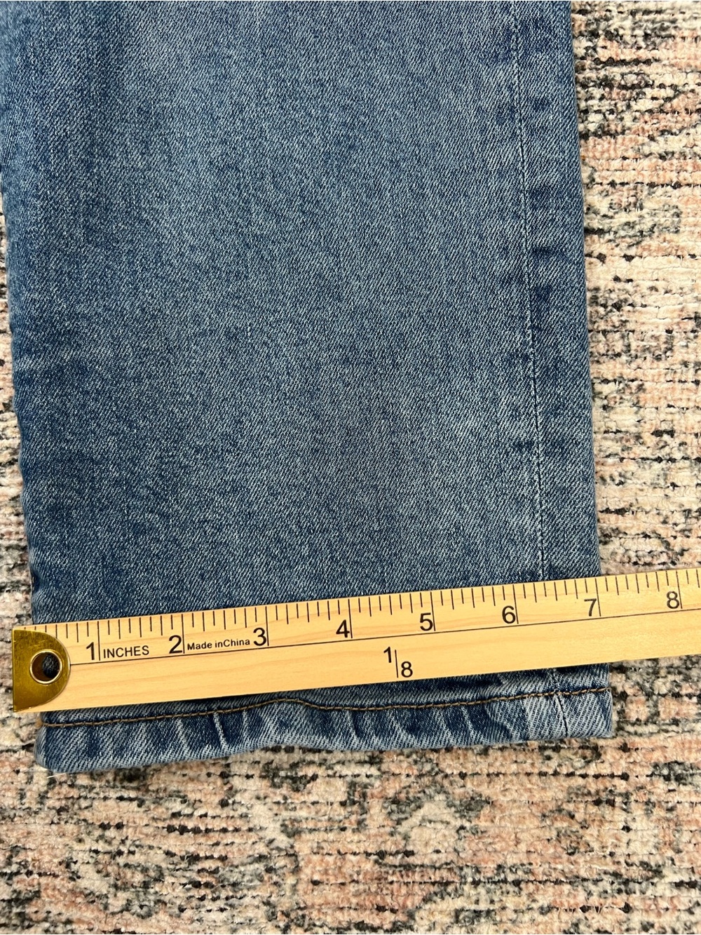 Ana Mid Rise Boyfriend Jeans Women's 14W Blue Denim Stretch - Picture 12 of 12